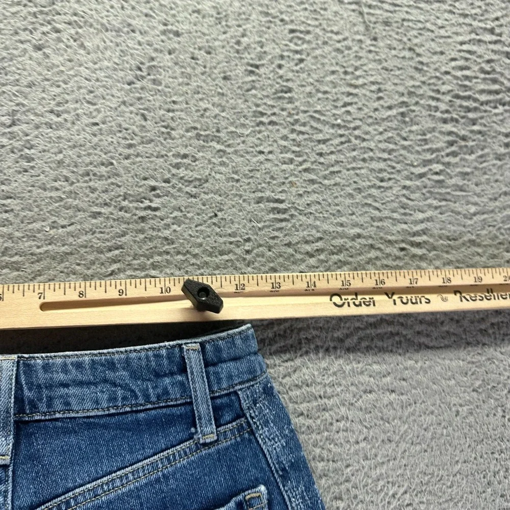 Old Navy Drapey Jeans Women's 0P Blue Cotton Denim Wide-Leg Workwear Stretch